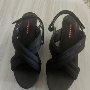 Prada Sport wedge platform sandal size 41